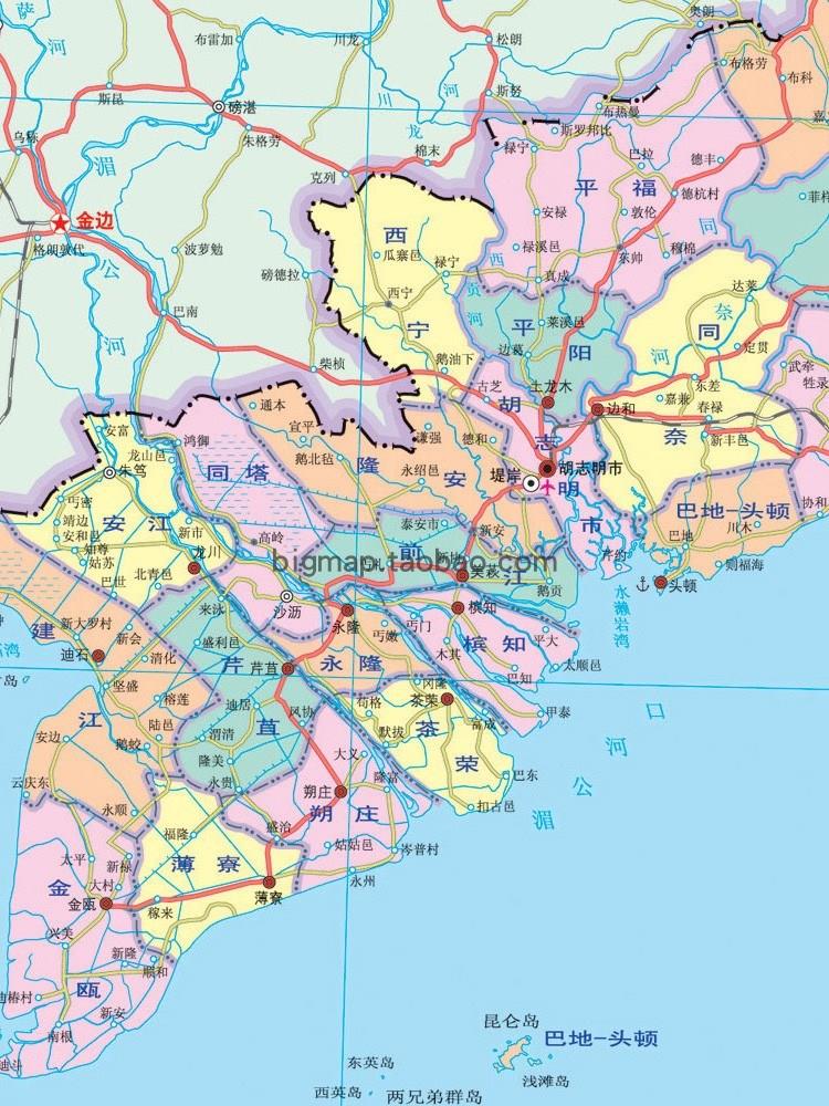 越南地圖中文版，外貿(mào)公司、工廠、旅行社與自由行的得力助手，限時(shí)五折助力商務(wù)與旅行